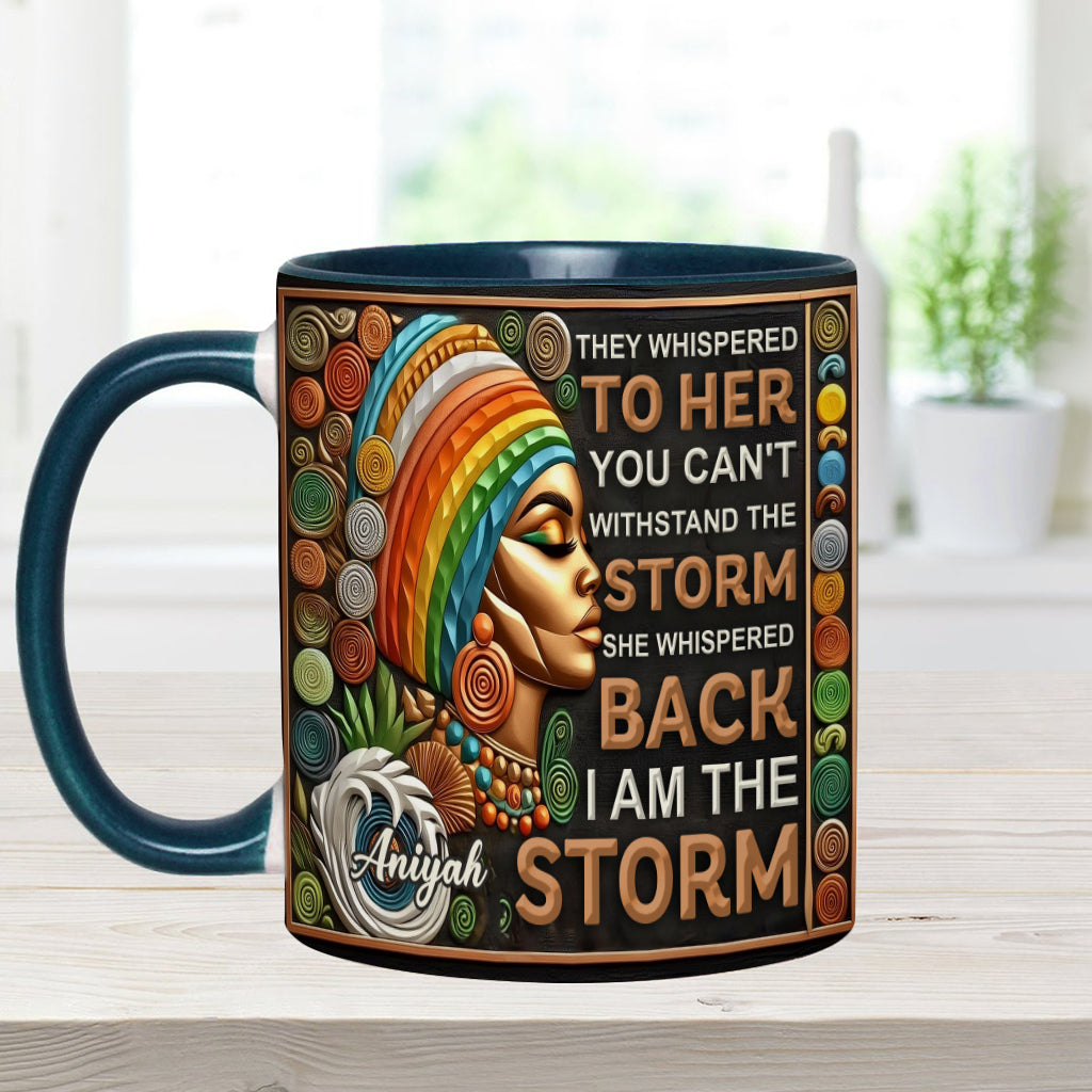 Je suis la tempête - Mug personnalisé à accent afro-américain