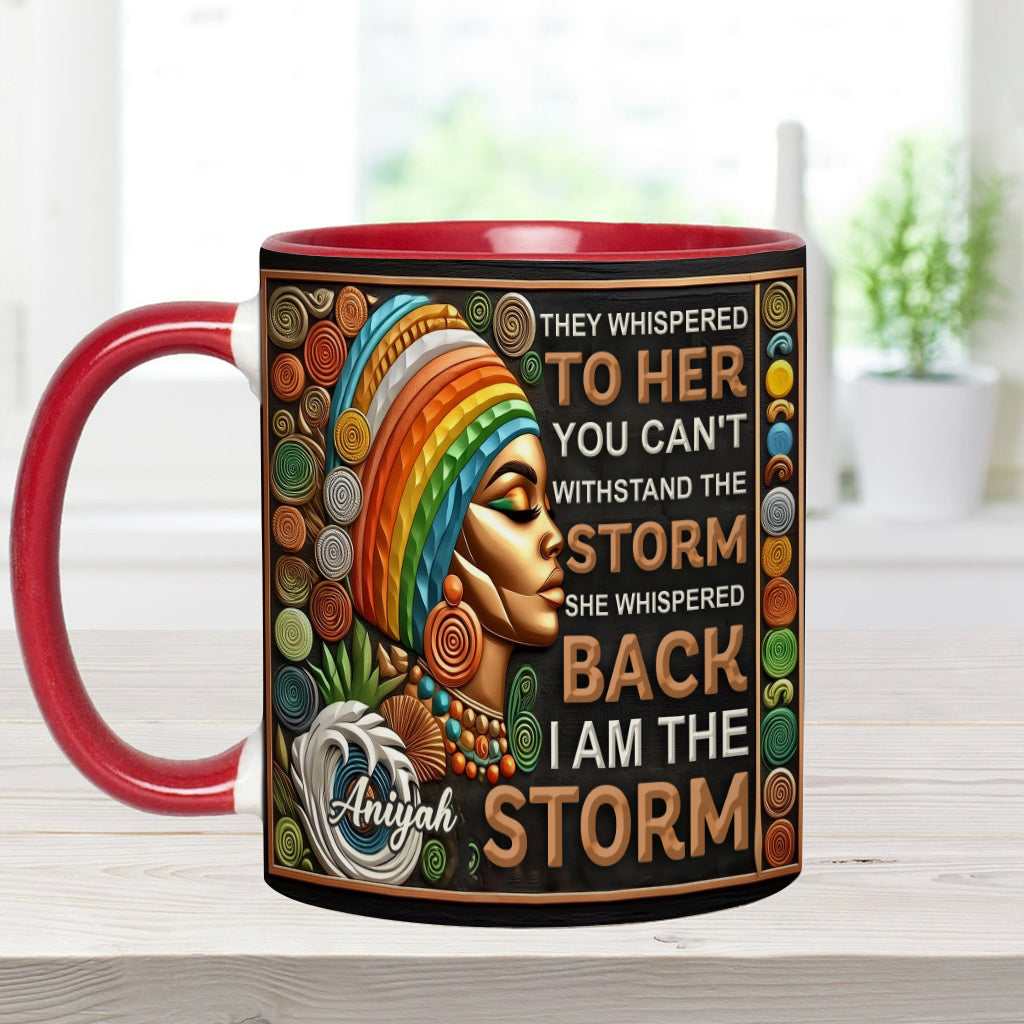 Je suis la tempête - Mug personnalisé à accent afro-américain