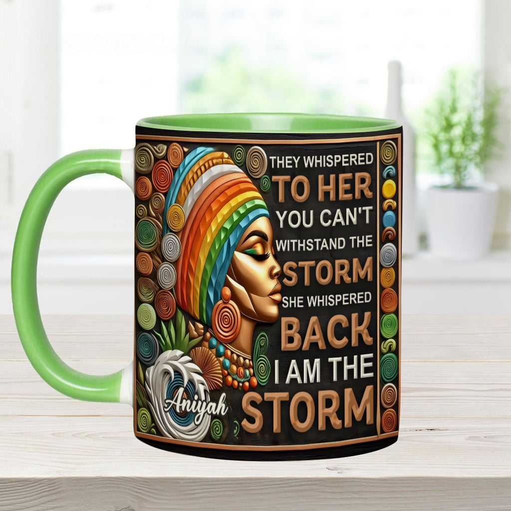 Je suis la tempête - Mug personnalisé à accent afro-américain