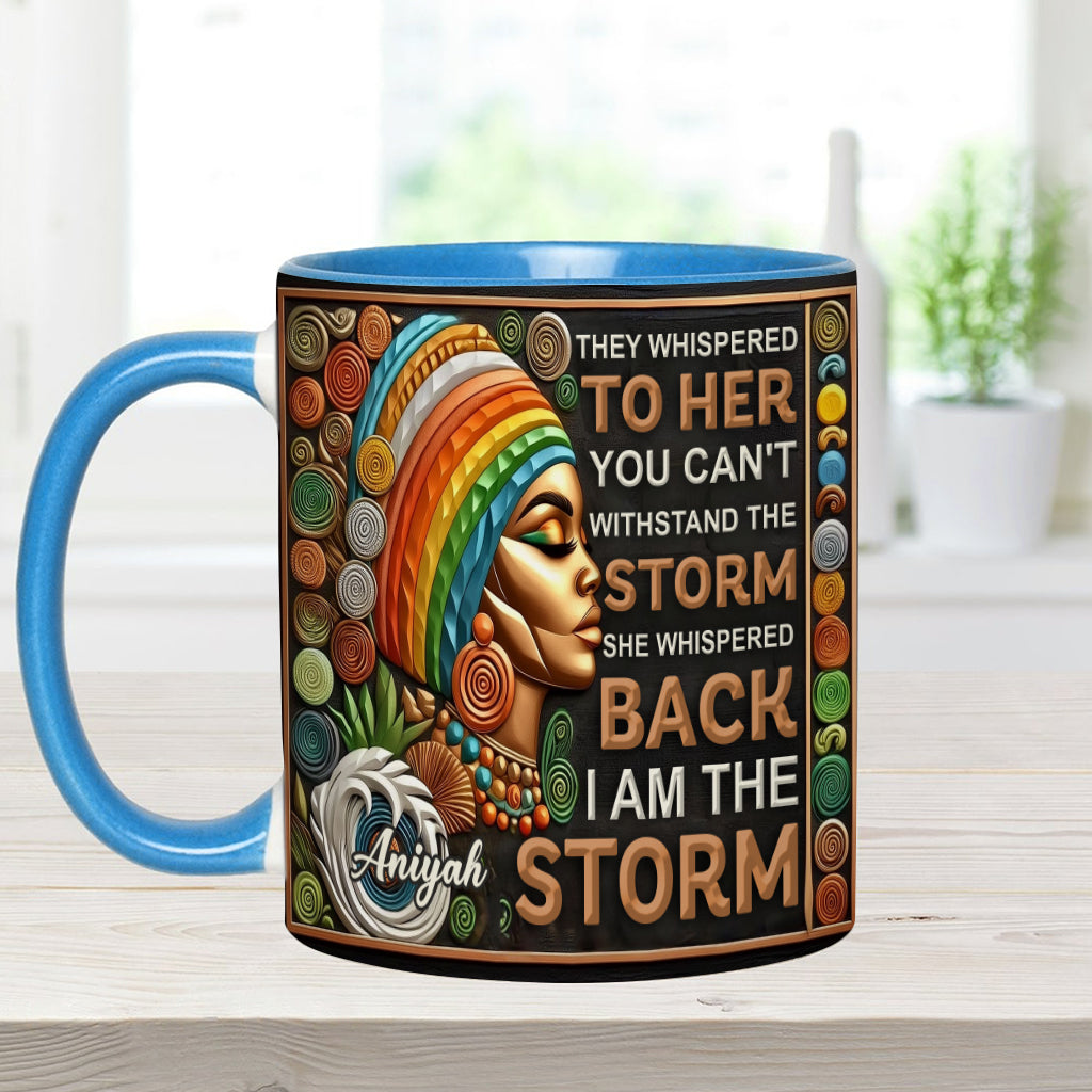 Je suis la tempête - Mug personnalisé à accent afro-américain
