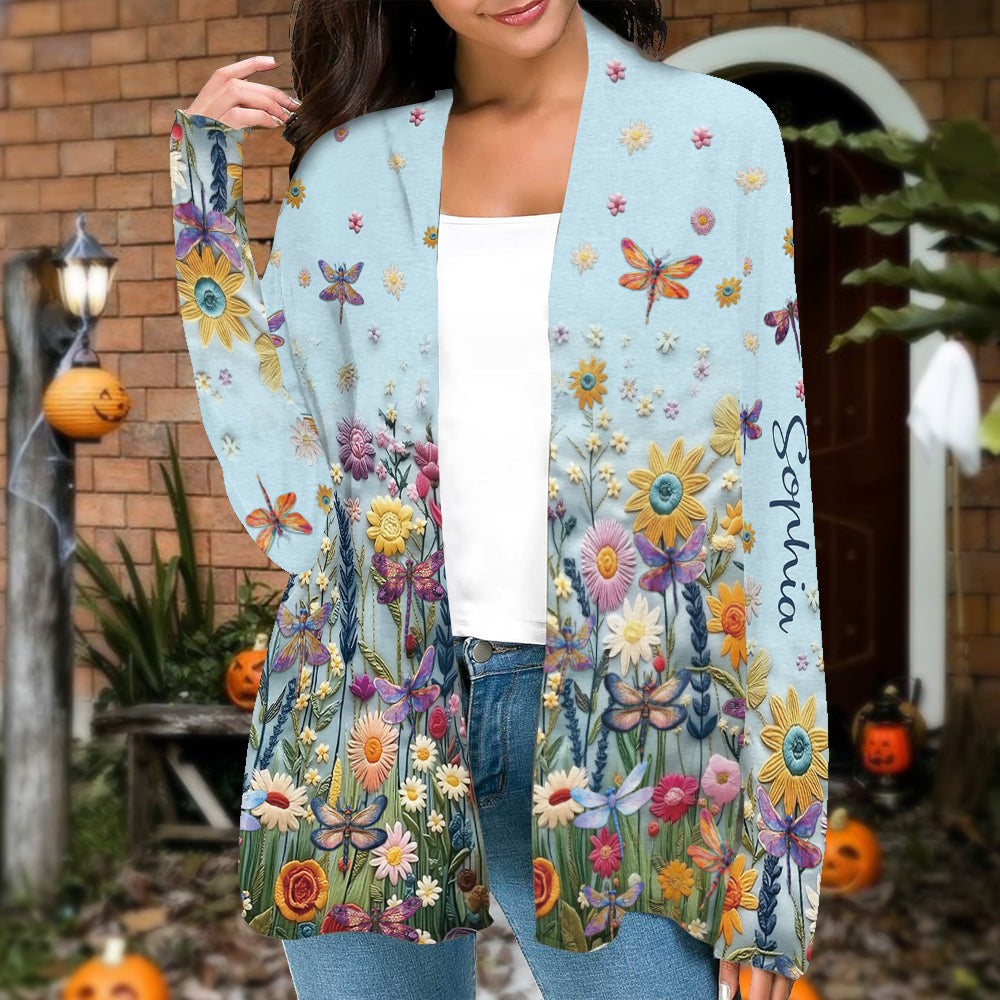 Pollinator Floral Garden - Personalized Gardening Cardigan