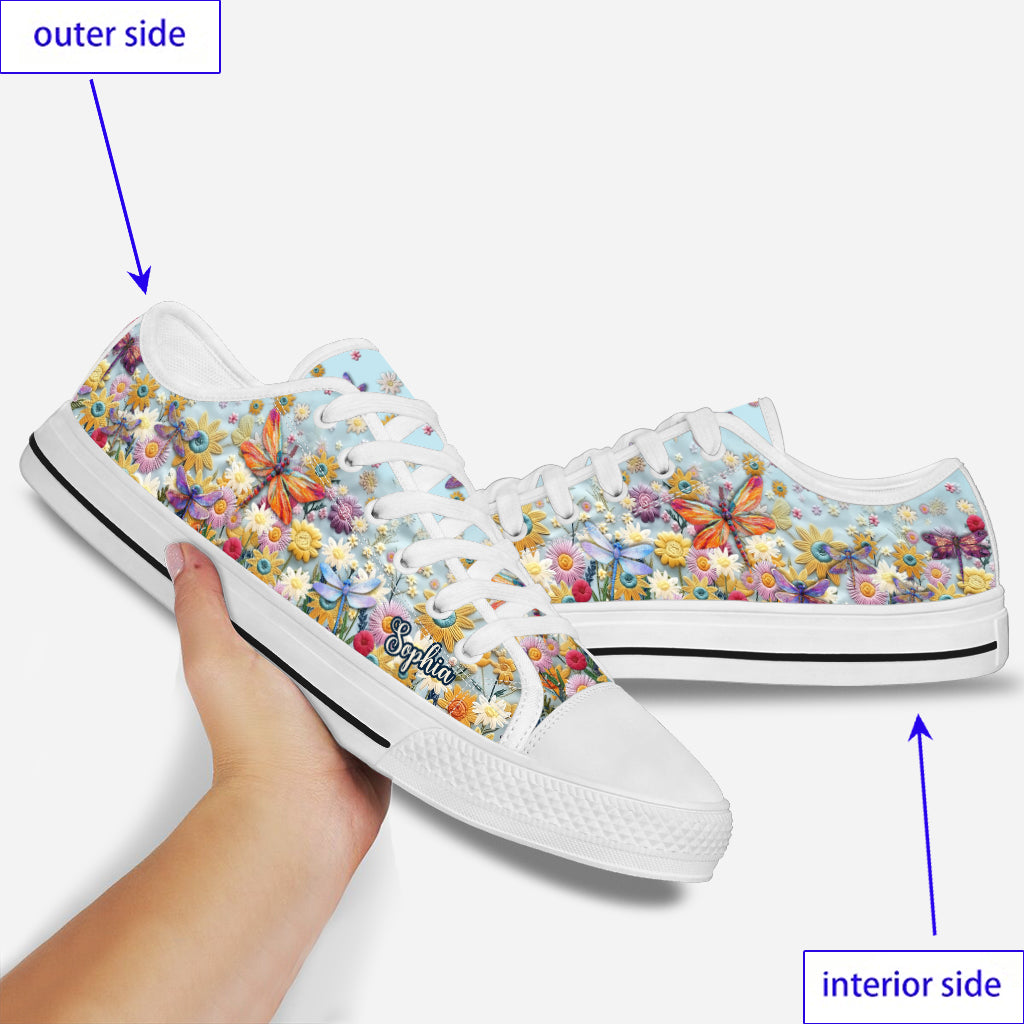 Jardin floral pollinisateur - Chaussures basses de jardinage personnalisées