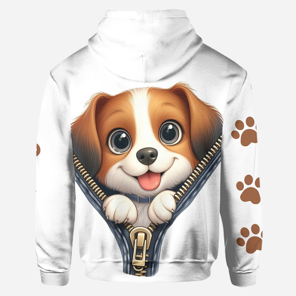Cute Beagles - Personalized Dog Hoodie and Leggings