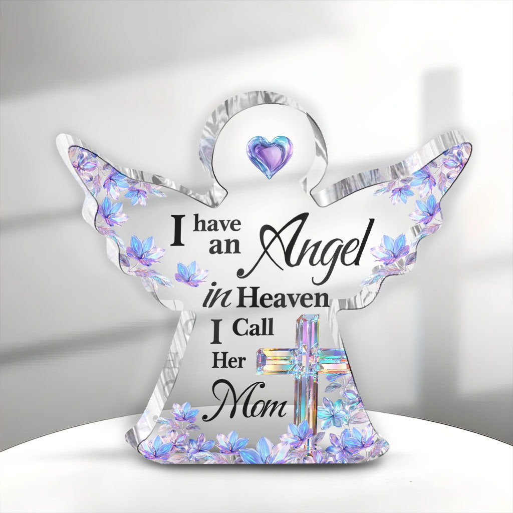 Ange au Ciel - Plaque commémorative personnalisée en acrylique de forme personnalisée