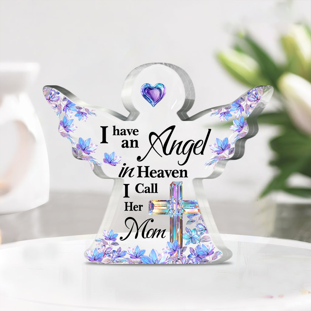 Ange au Ciel - Plaque commémorative personnalisée en acrylique de forme personnalisée
