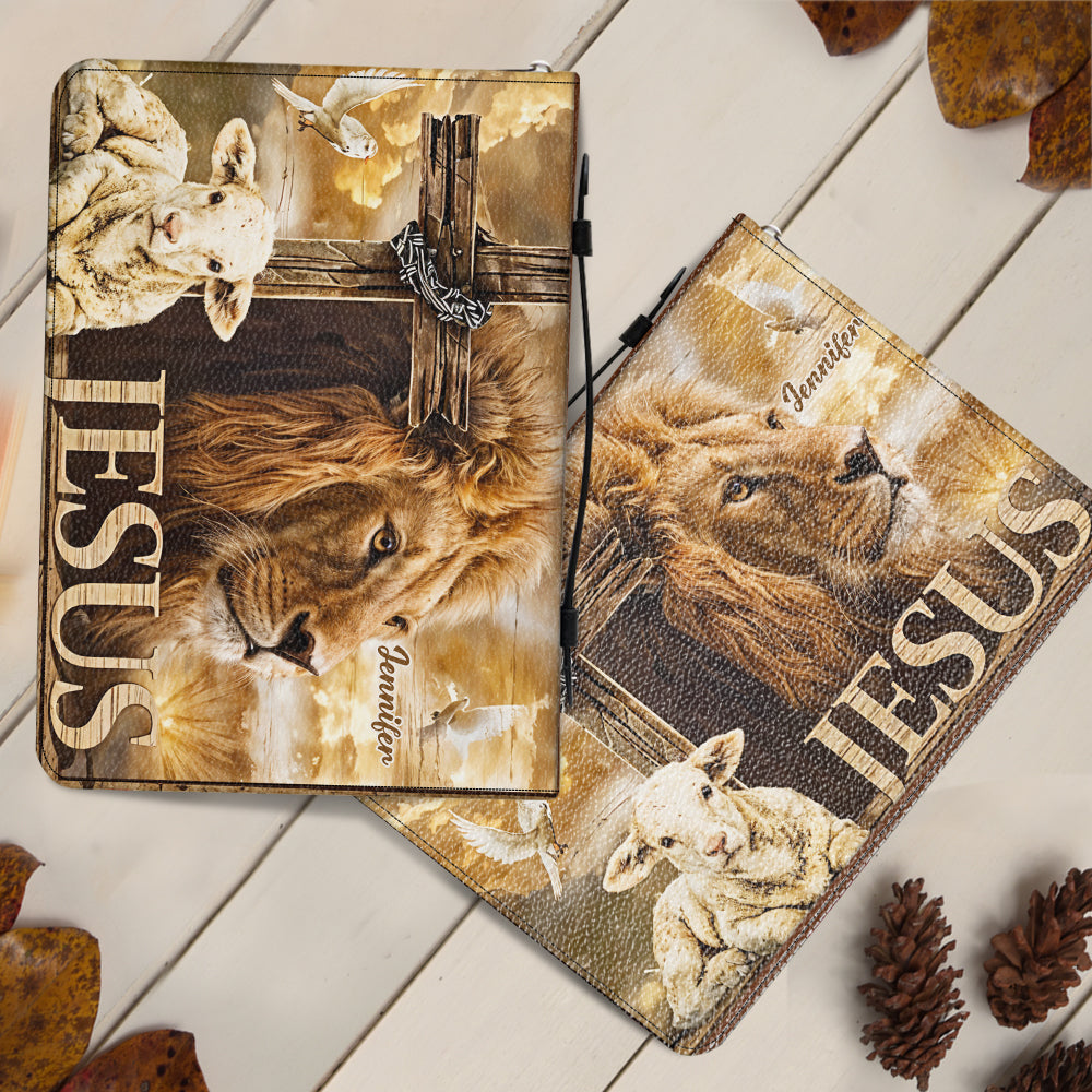 Mon Dieu, mon Roi - Étui à Bible en cuir personnalisé pour chrétiens