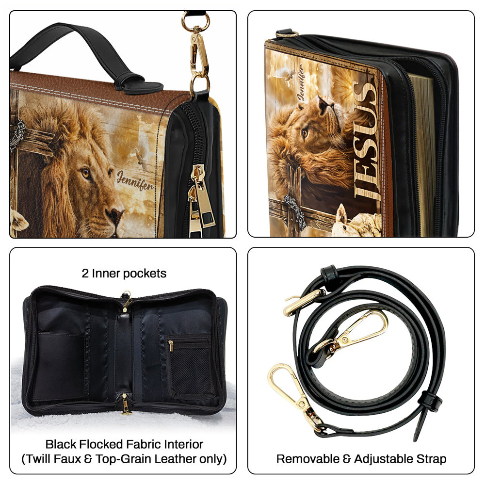 Mon Dieu, mon Roi - Étui à Bible en cuir personnalisé pour chrétiens