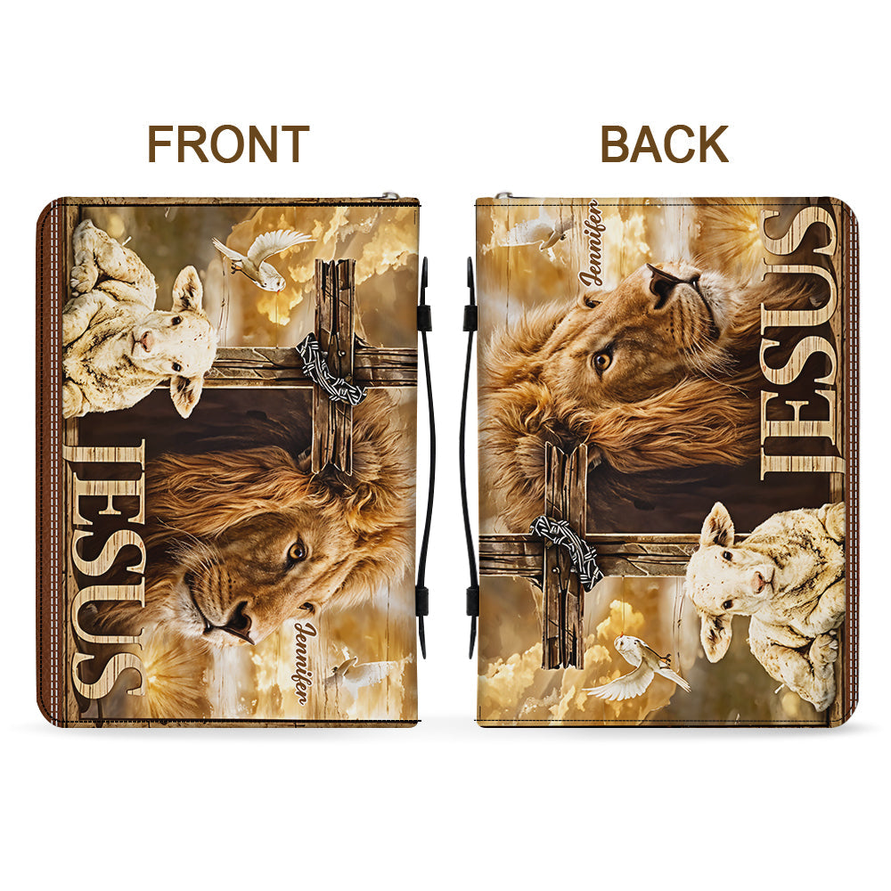 Mon Dieu, mon Roi - Étui à Bible en cuir personnalisé pour chrétiens