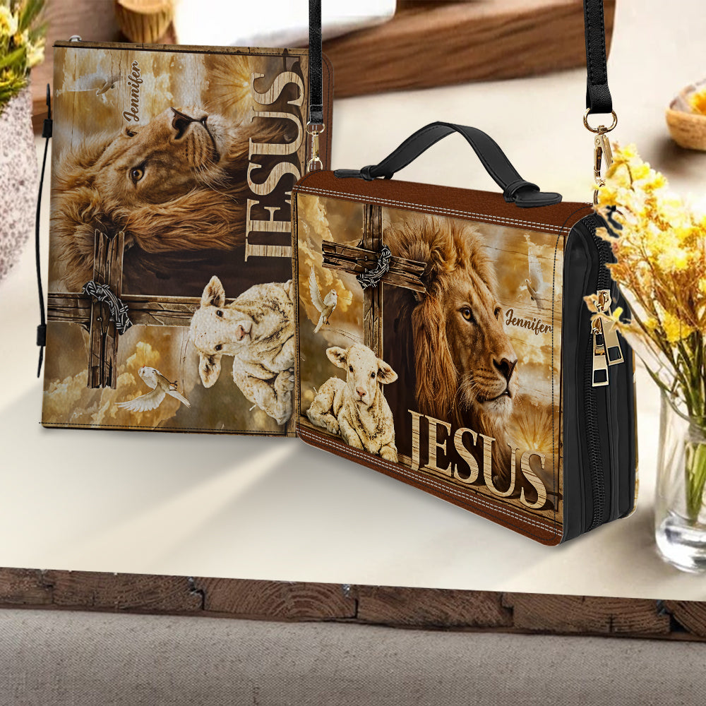 Mon Dieu, mon Roi - Étui à Bible en cuir personnalisé pour chrétiens