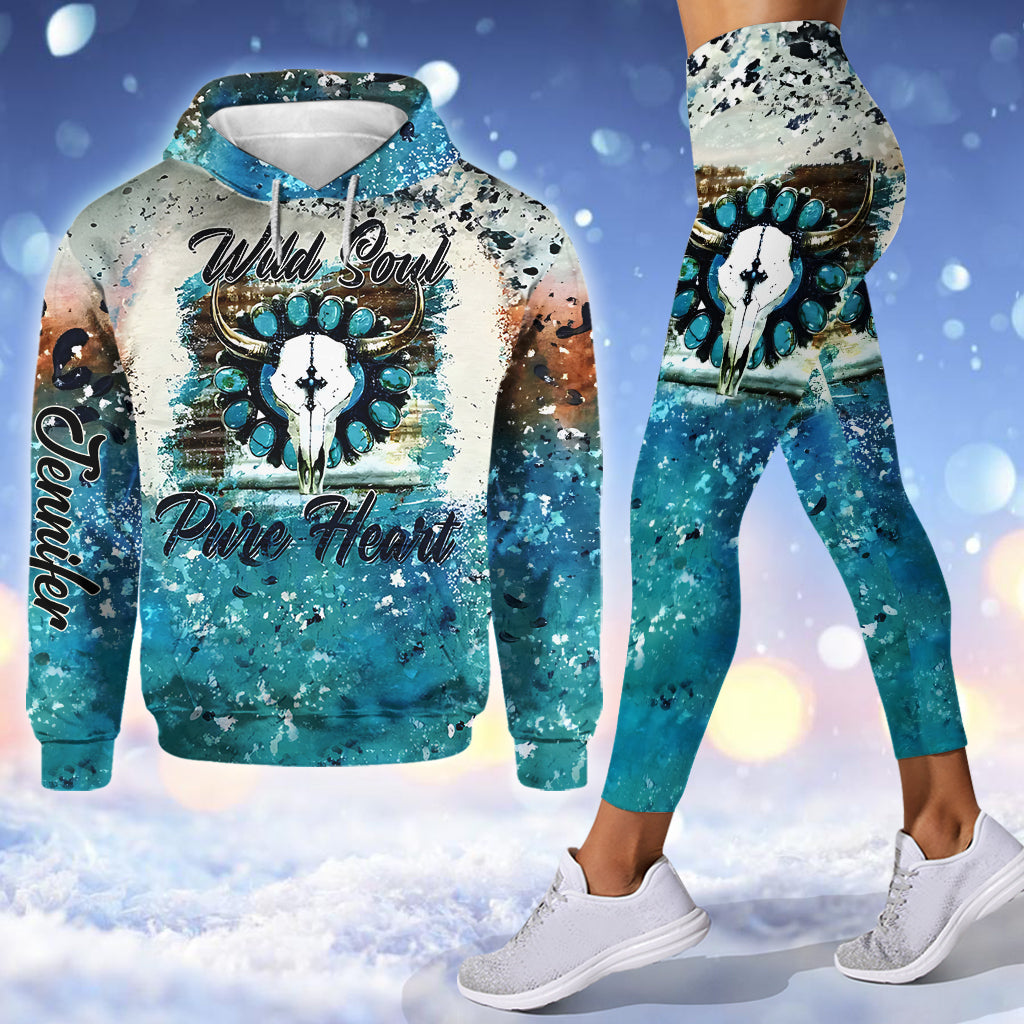 Wild Soul Pure Heart - Ensemble western personnalisé (sweat à capuche et legging)