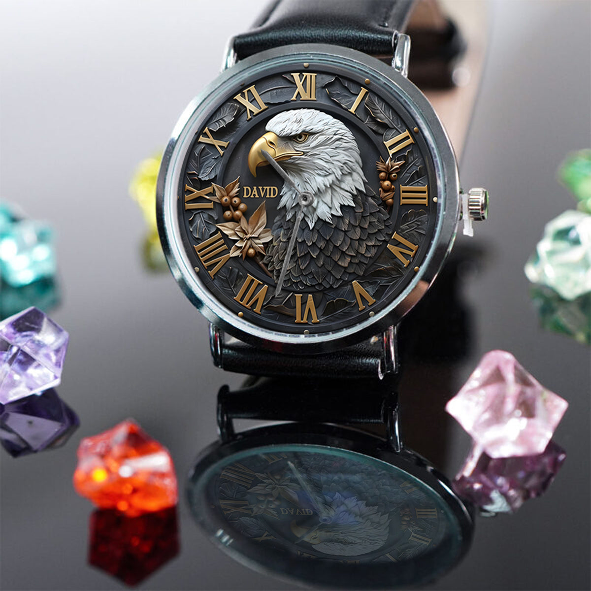 Strong Bald Eagle - Personalized Hand Watch