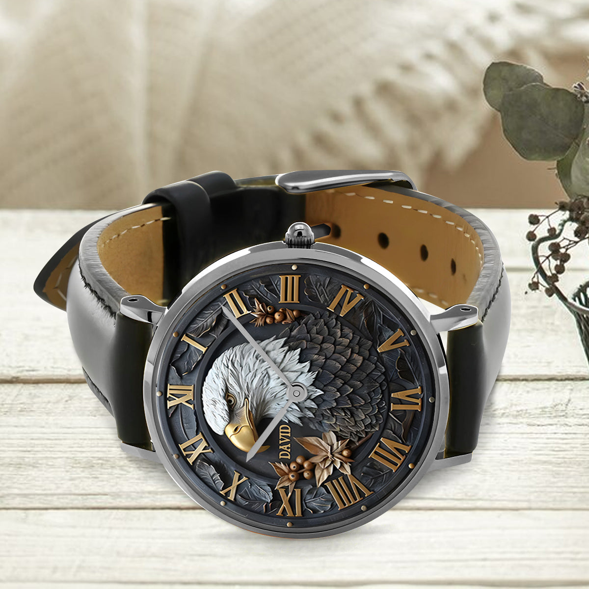 Strong Bald Eagle - Personalized Hand Watch