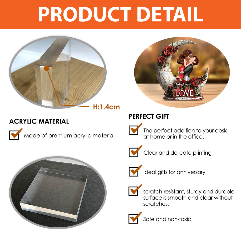 You & Me - Personalized Couple Custom Shaped Acrylic Plaque