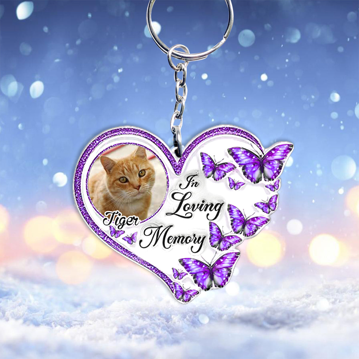 Forever In My Heart - Personalized Memorial Keychain