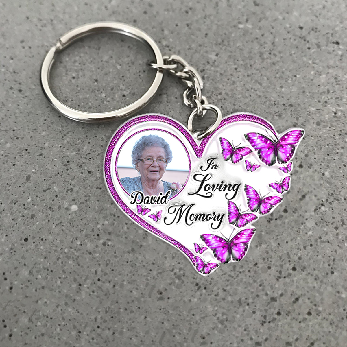 Forever In My Heart - Personalized Memorial Keychain