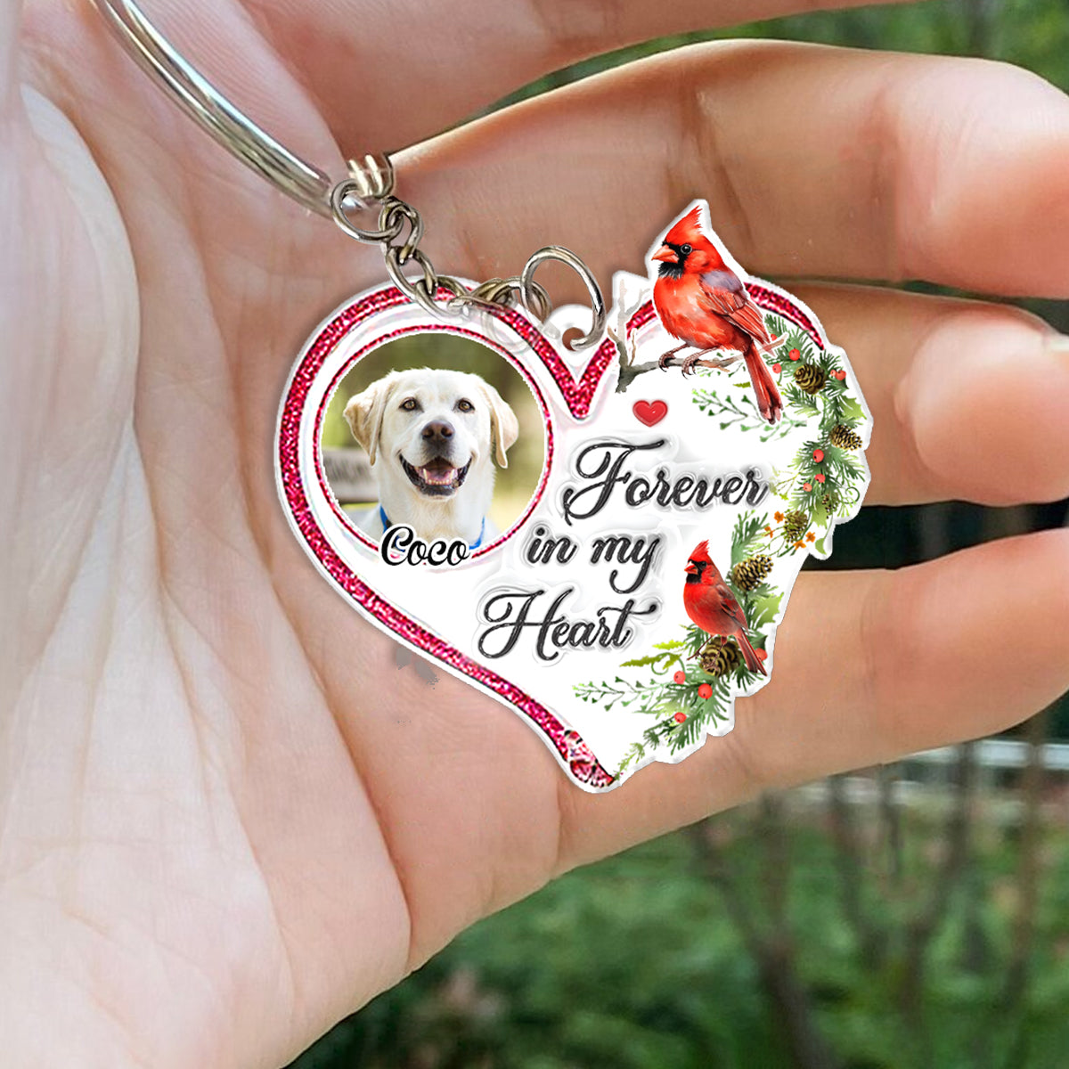 Forever In My Heart - Personalized Memorial Keychain