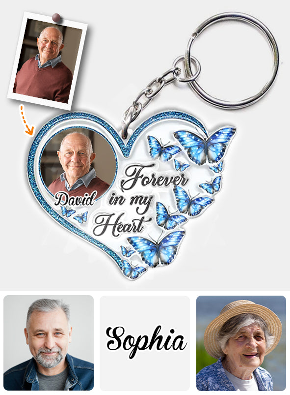 Forever In My Heart - Personalized Memorial Keychain