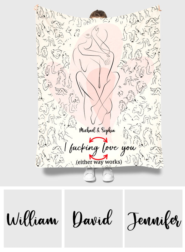 I Love You - Personalized Couple Blanket