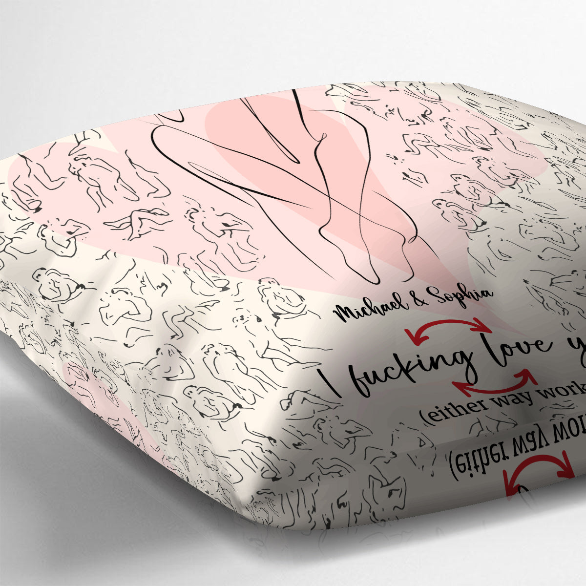 I Love You - Personalized Couple Throw Pillow