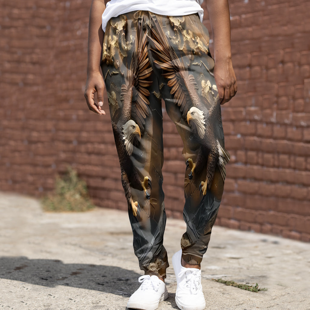 Eagle Majesty - Personalized Bald Eagle Hoodie and Sweatpants