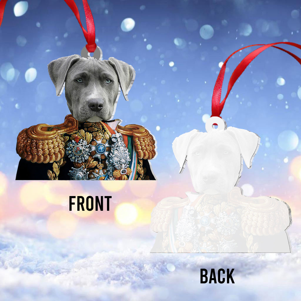 Ornement personnalisé pour chien, style Renaissance, portrait royal -