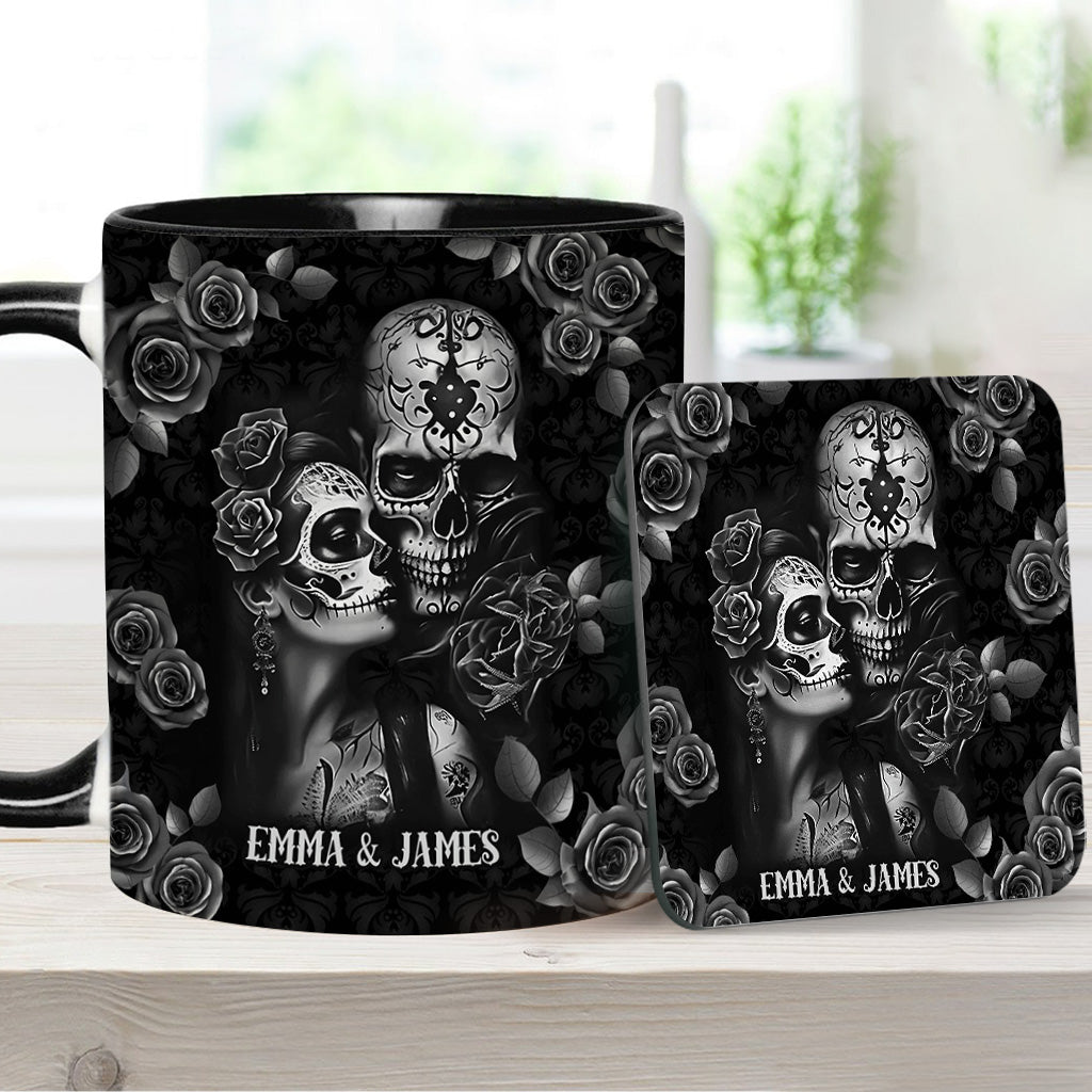 It's You & Me - Personalized Skull Accent Mug