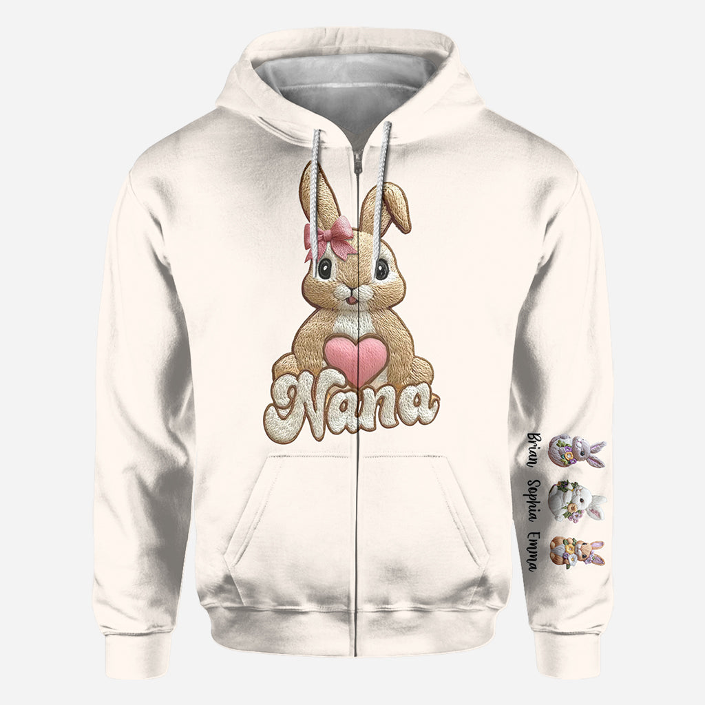 Les petits lapins de maman/mamie - T-shirt personnalisé pour grand-mère