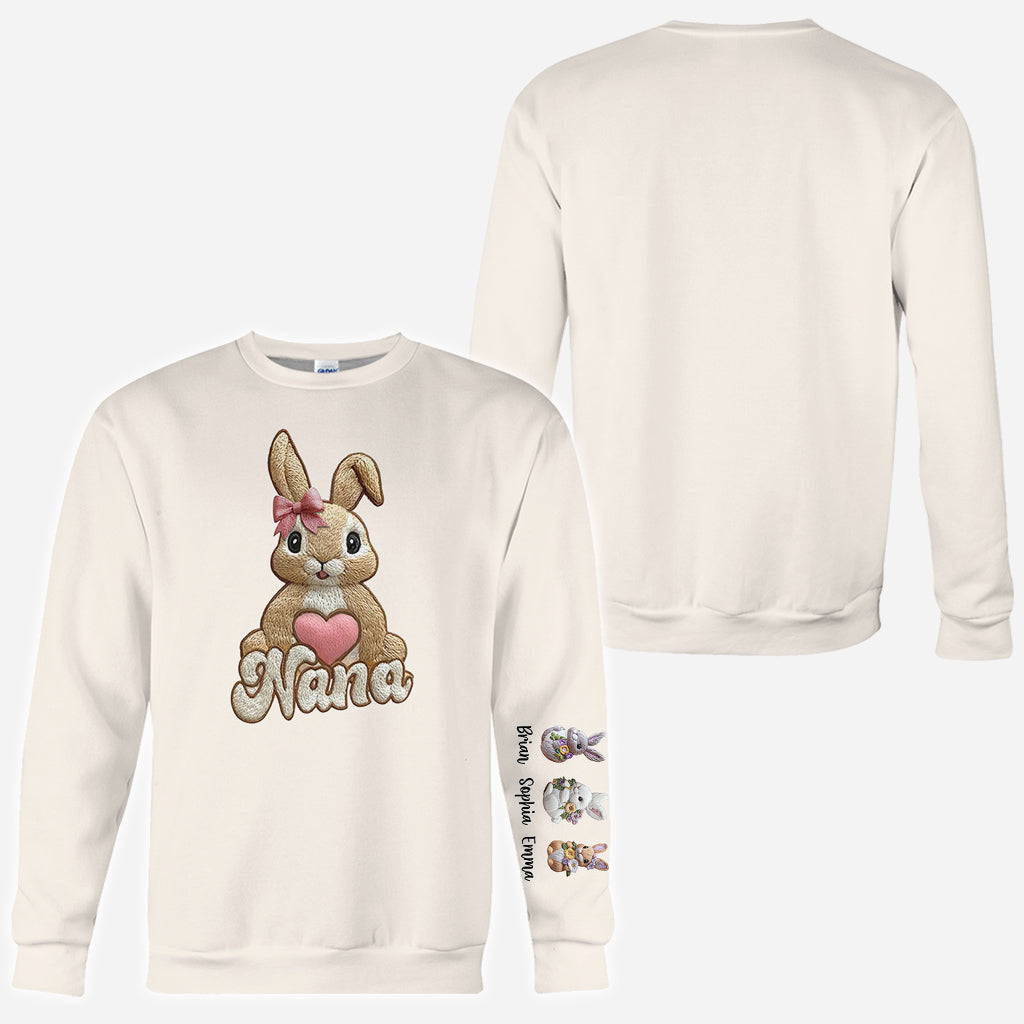 Les petits lapins de maman/mamie - T-shirt personnalisé pour grand-mère