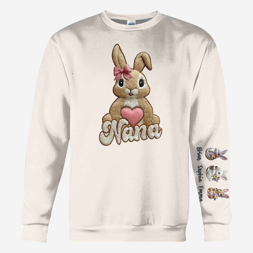 Les petits lapins de maman/mamie - T-shirt personnalisé pour grand-mère