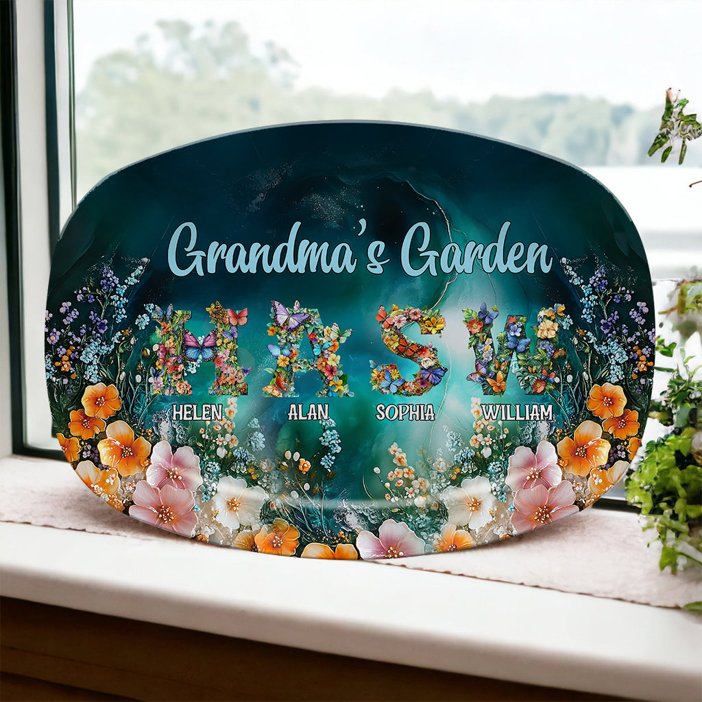 Nana's Garden Any Title - Personalized Grandma Plate