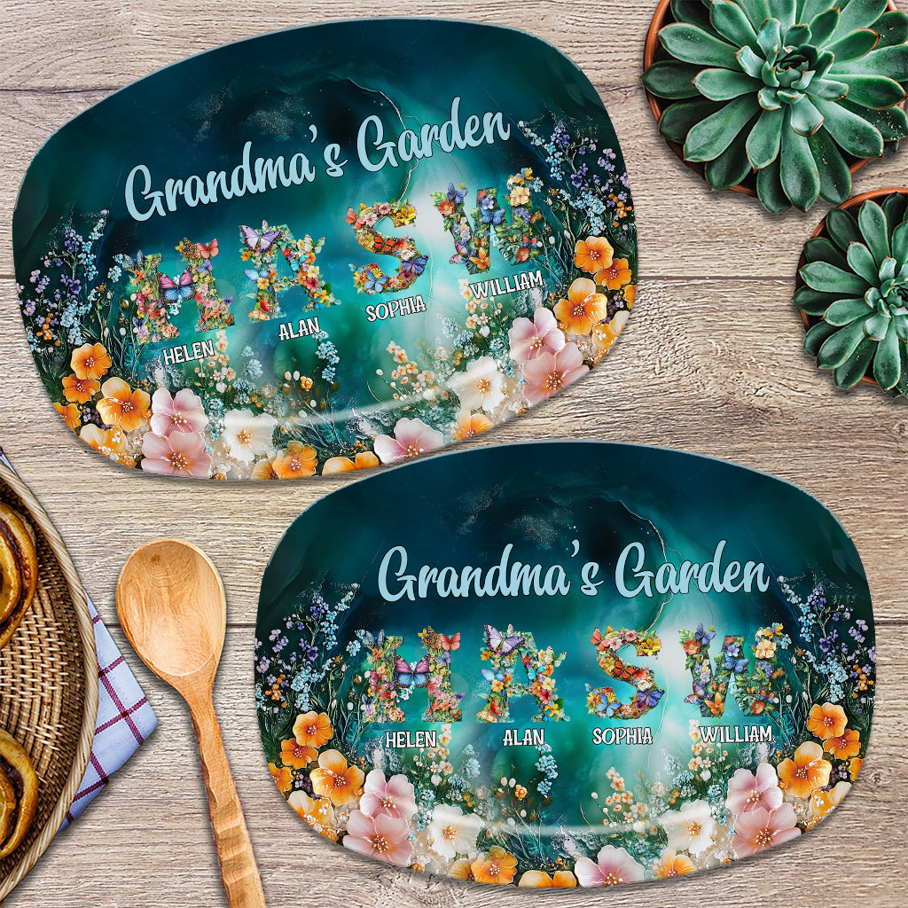Nana's Garden Any Title - Personalized Grandma Plate