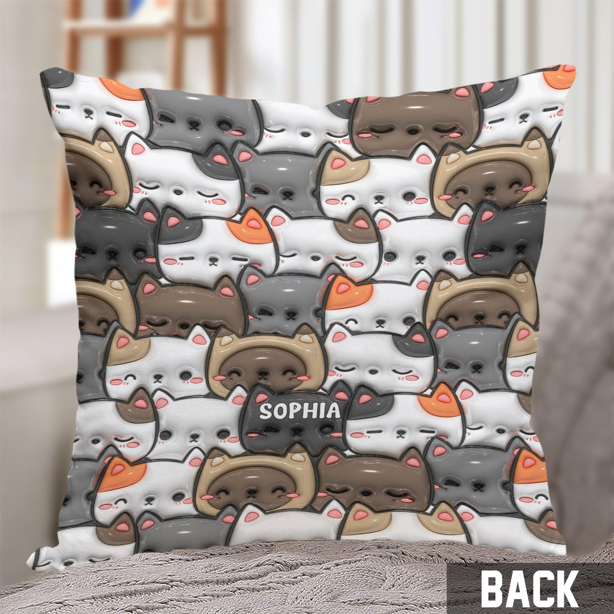 Oui, j'ai besoin de tous ces chats - Coussin décoratif personnalisé pour chats
