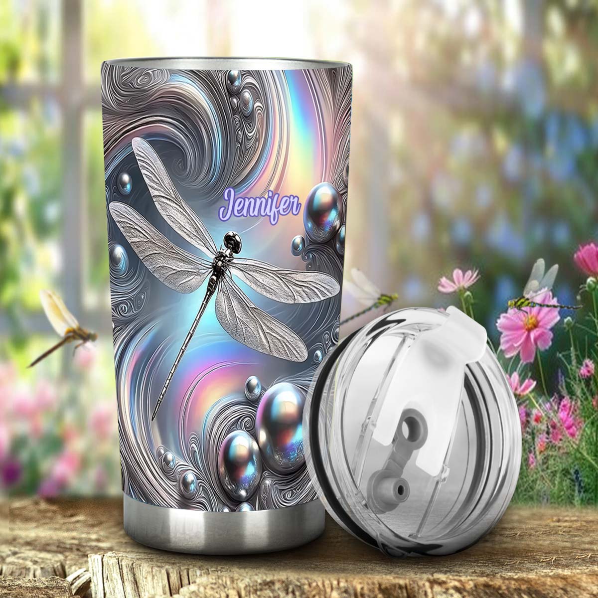 Magnifique libellule - Gobelet libellule personnalisé