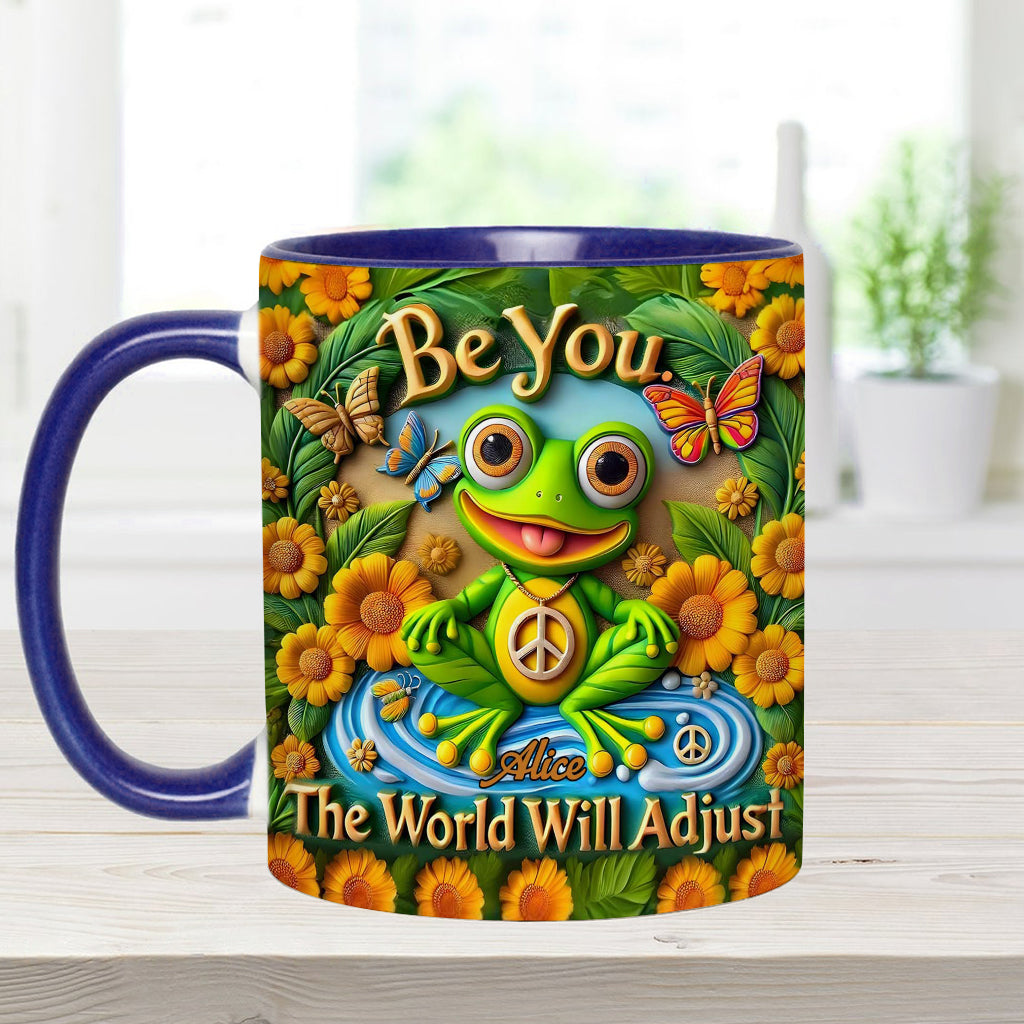 Sois toi-même. Le monde s'adaptera. - Mug personnalisé style hippie