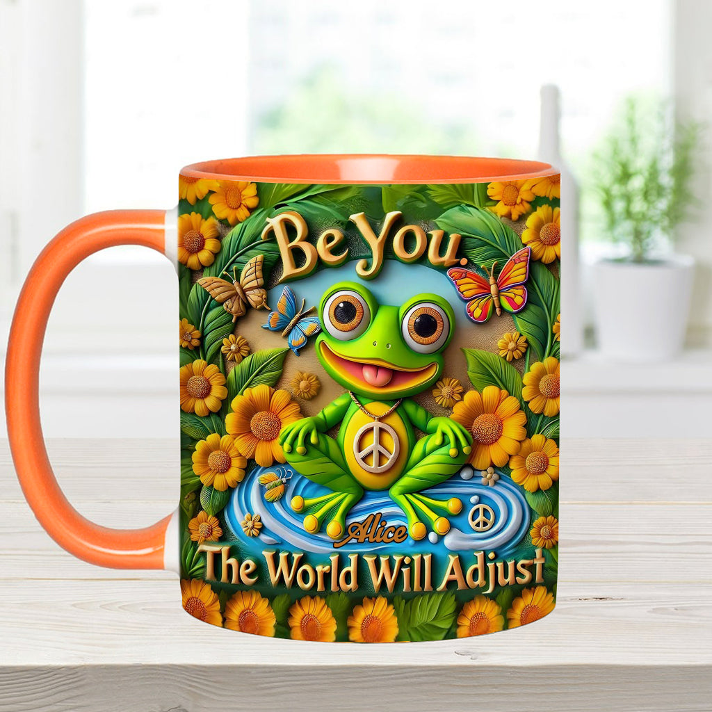 Sois toi-même. Le monde s'adaptera. - Mug personnalisé style hippie