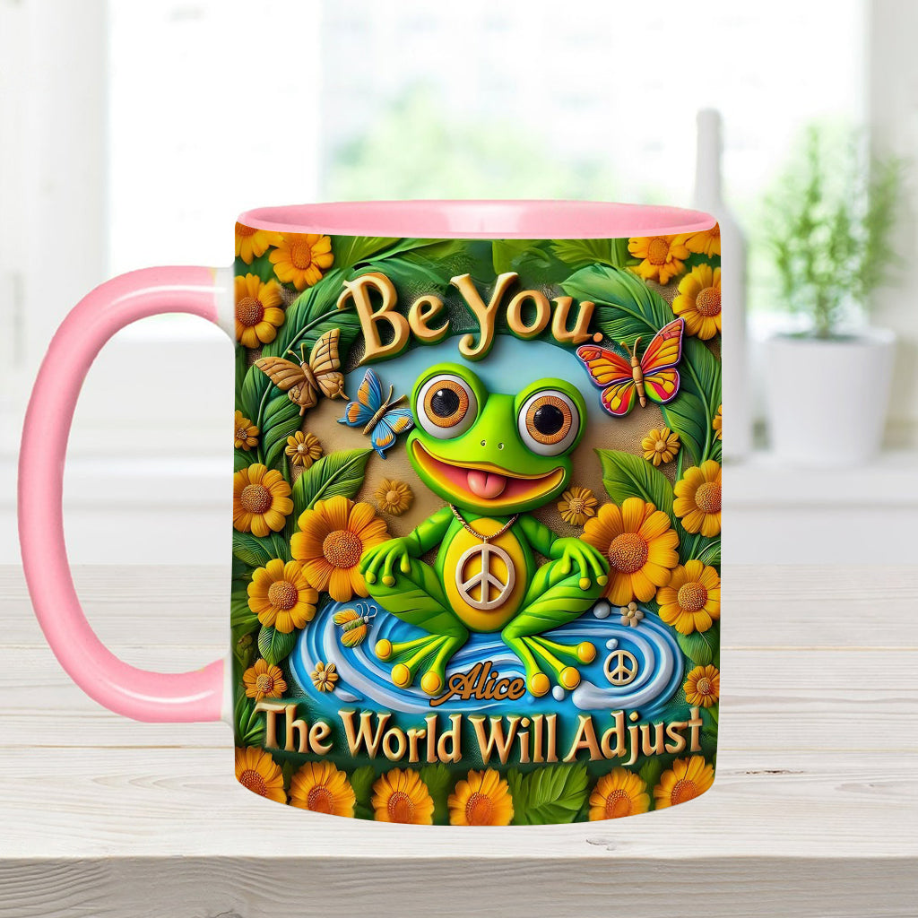 Sois toi-même. Le monde s'adaptera. - Mug personnalisé style hippie