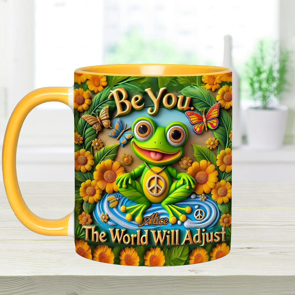 Sois toi-même. Le monde s'adaptera. - Mug personnalisé style hippie