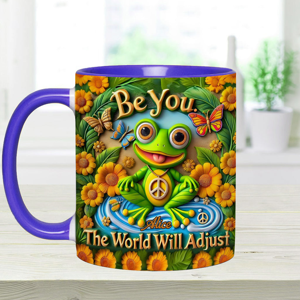 Sois toi-même. Le monde s'adaptera. - Mug personnalisé style hippie