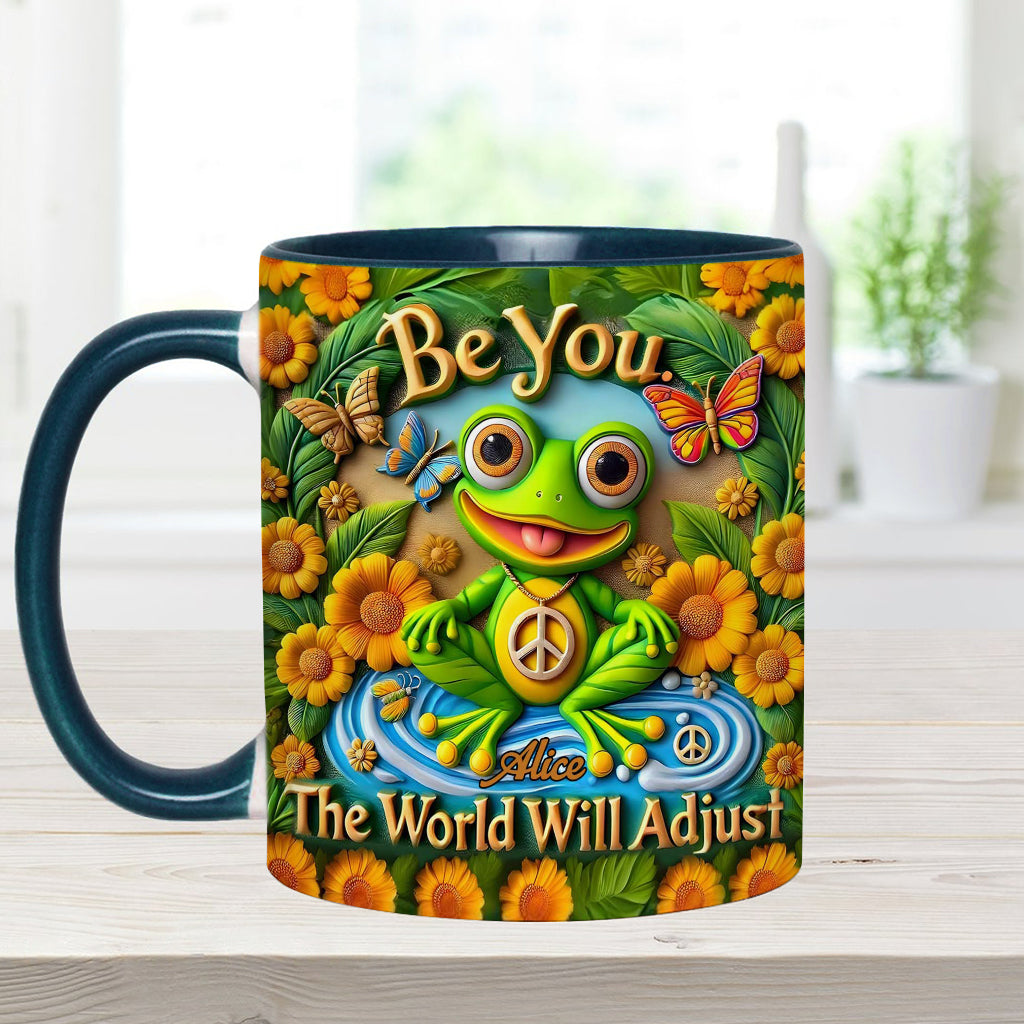 Sois toi-même. Le monde s'adaptera. - Mug personnalisé style hippie