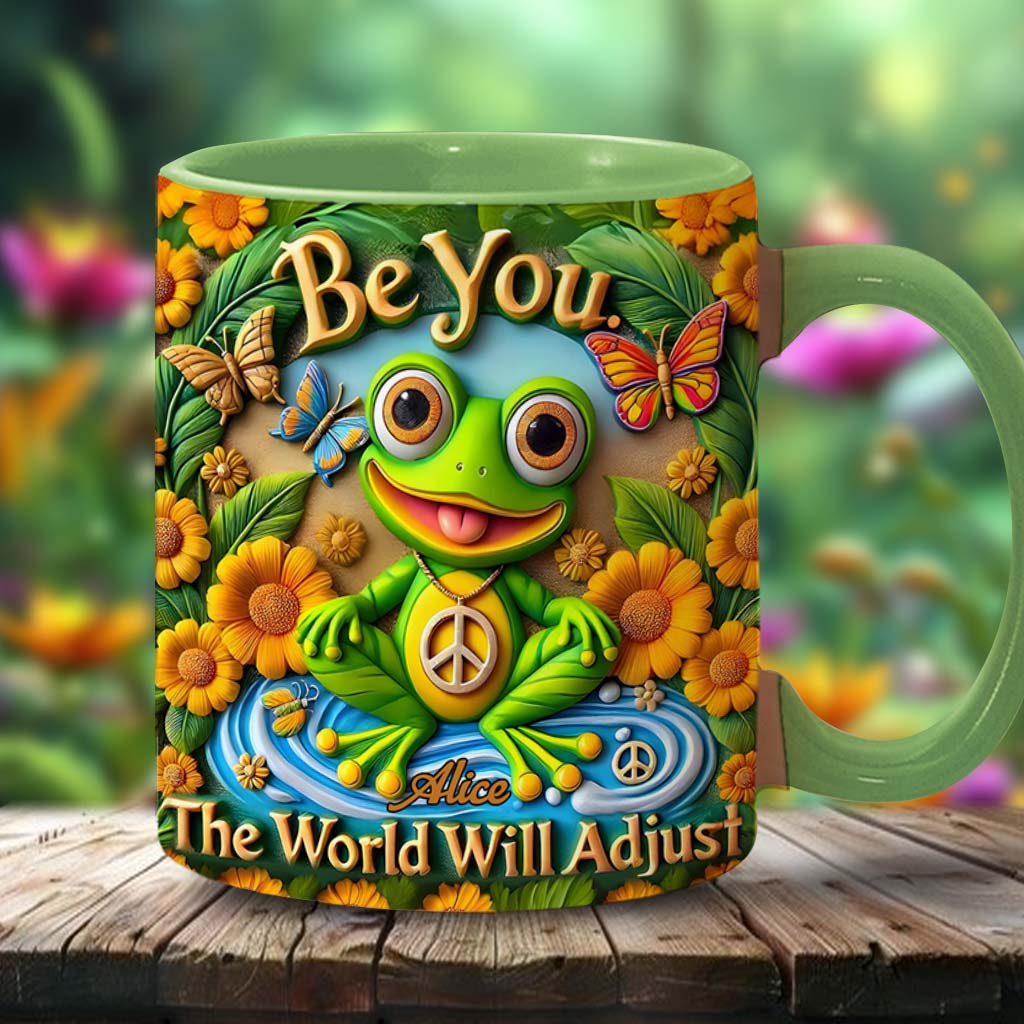 Sois toi-même. Le monde s'adaptera. - Mug personnalisé style hippie