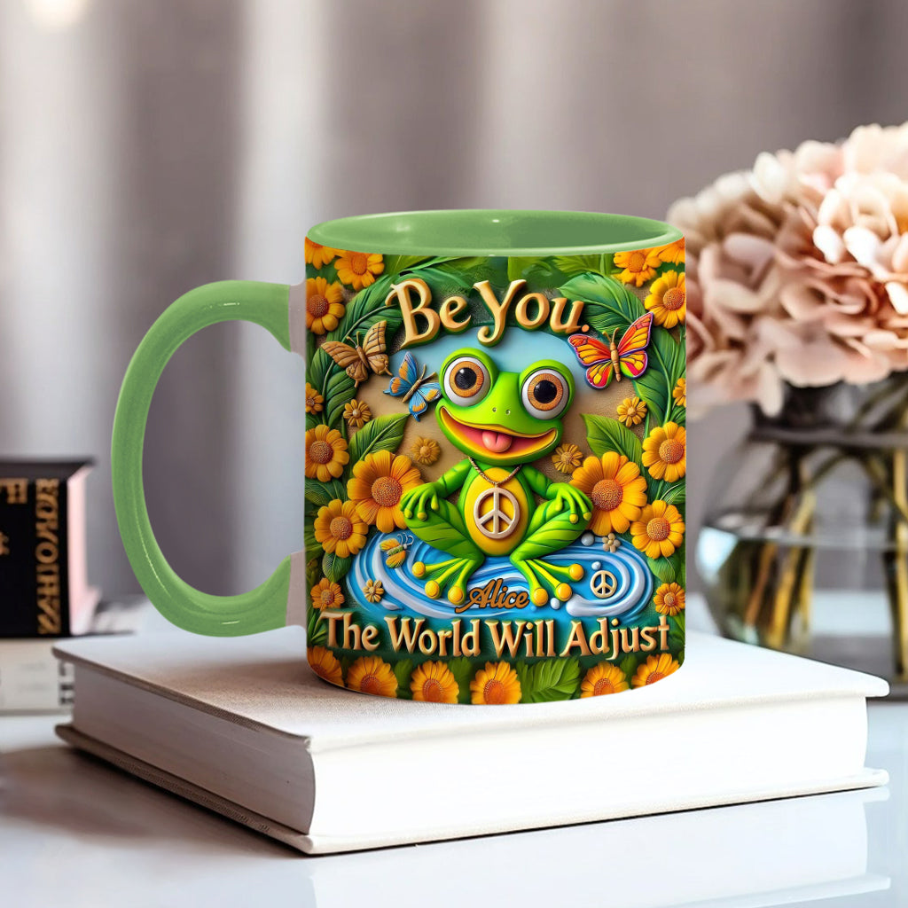 Sois toi-même. Le monde s'adaptera. - Mug personnalisé style hippie