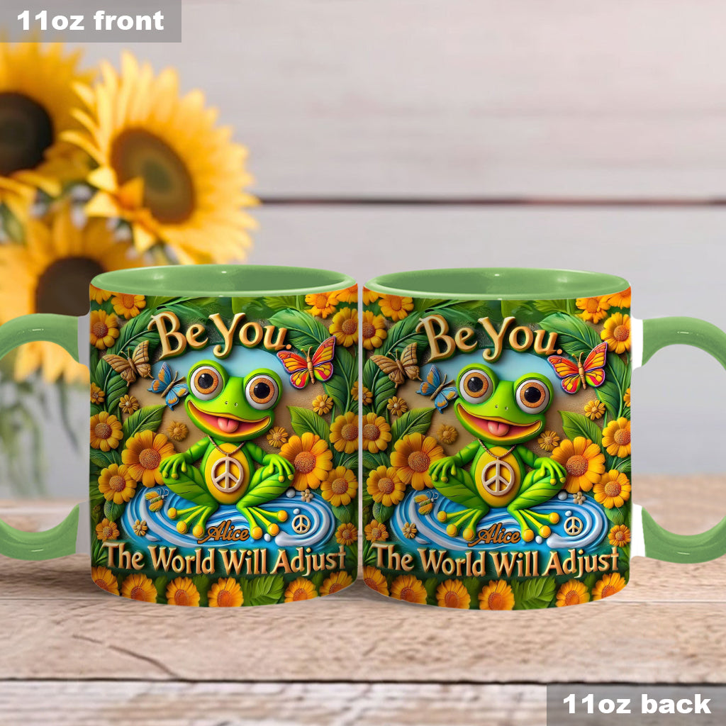 Sois toi-même. Le monde s'adaptera. - Mug personnalisé style hippie