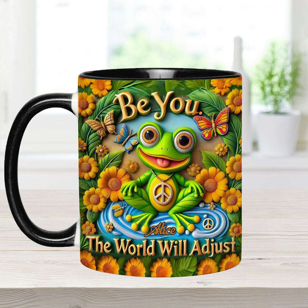 Sois toi-même. Le monde s'adaptera. - Mug personnalisé style hippie