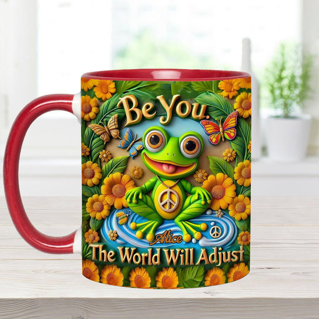 Sois toi-même. Le monde s'adaptera. - Mug personnalisé style hippie