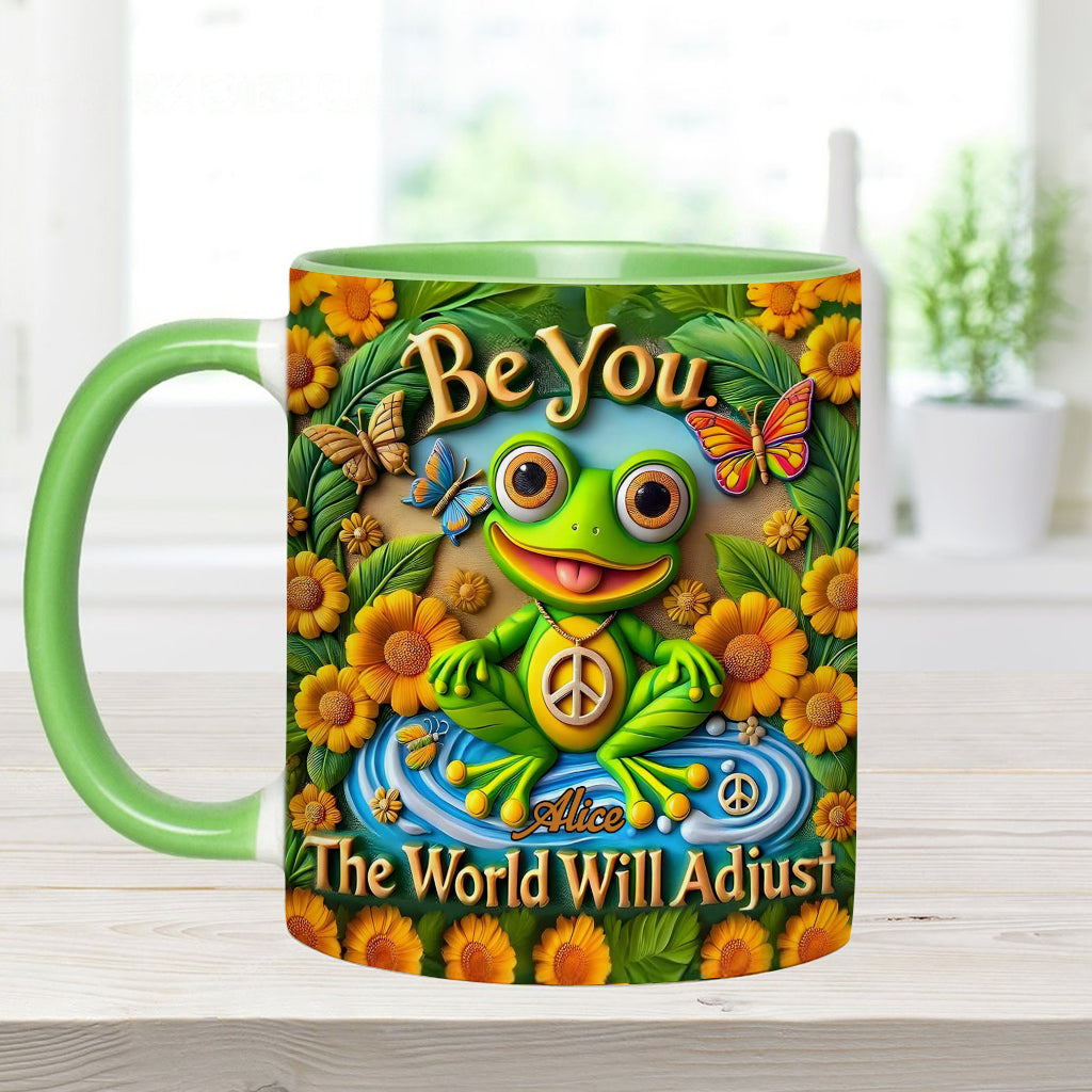 Sois toi-même. Le monde s'adaptera. - Mug personnalisé style hippie
