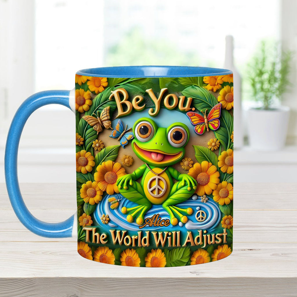 Sois toi-même. Le monde s'adaptera. - Mug personnalisé style hippie