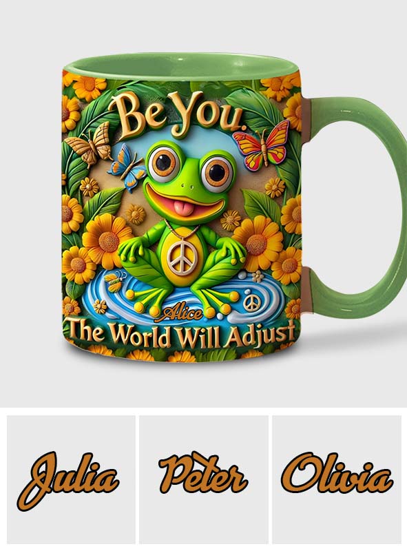 Sois toi-même. Le monde s'adaptera. - Mug personnalisé style hippie