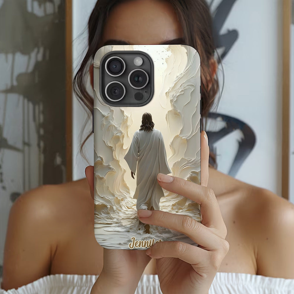 Marchez avec Dieu - Coque de téléphone personnalisée avec impression chrétienne intégrale