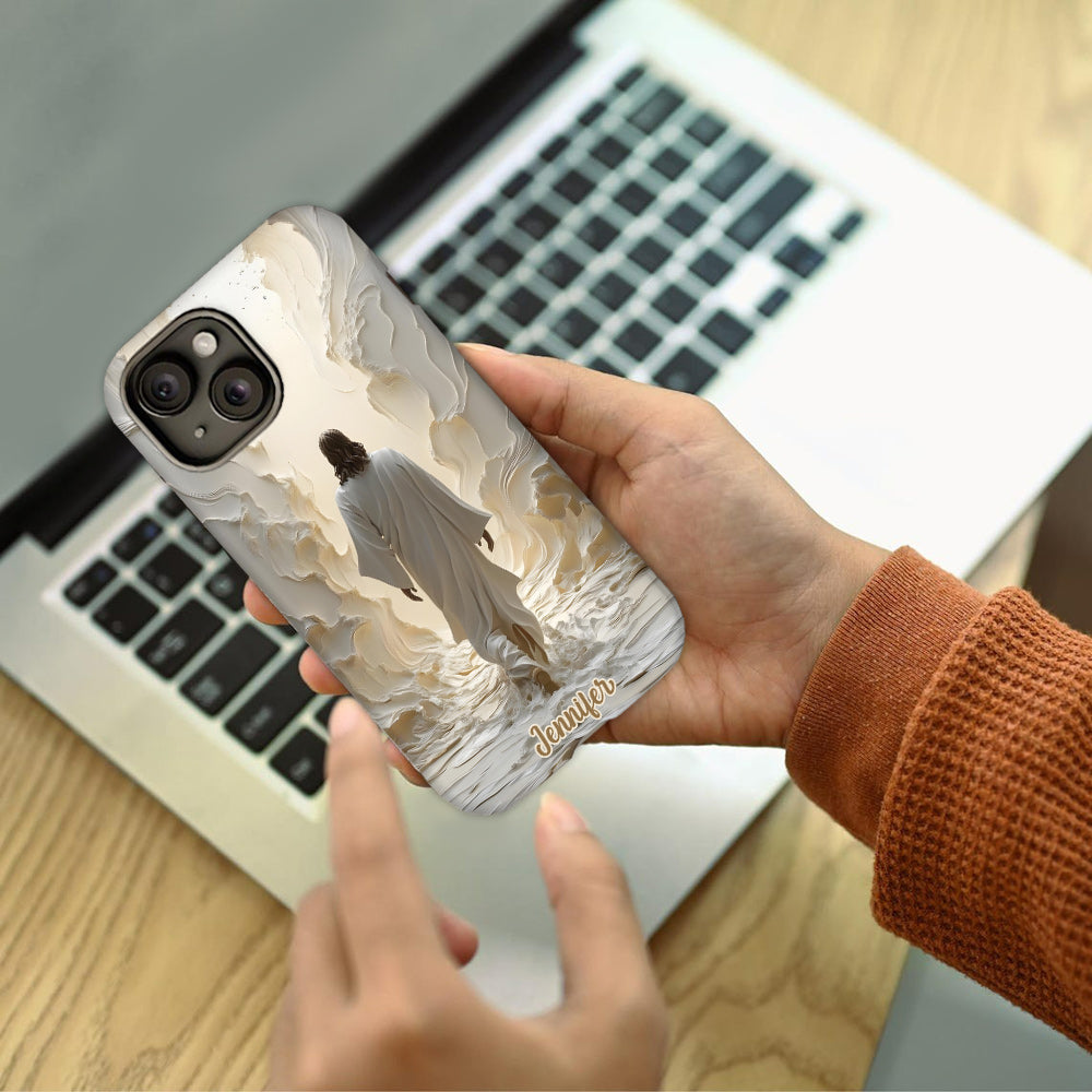 Marchez avec Dieu - Coque de téléphone personnalisée avec impression chrétienne intégrale