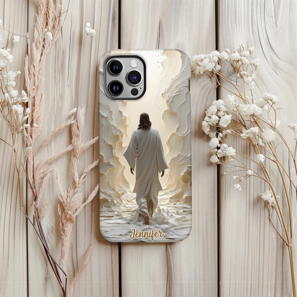 Marchez avec Dieu - Coque de téléphone personnalisée avec impression chrétienne intégrale